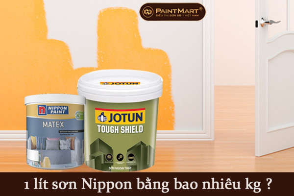 1 lít sơn nippon bằng bao nhiêu kg ? 